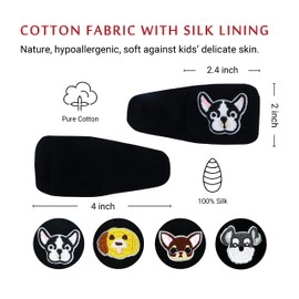 Astropic Cotton & Silk Eye Patch for Kids Glasses (Right Eye, Bulldog)