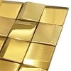 Parrotile 3D Wall Panels Golden 2x2 Metal Mosaic Tile Sheets