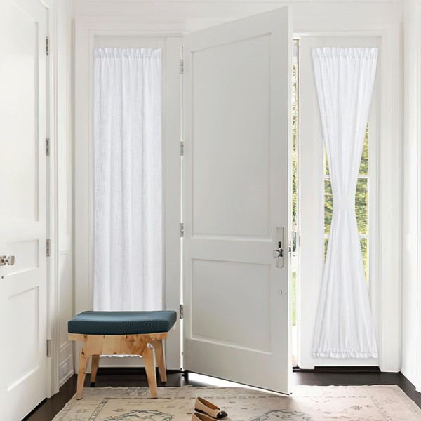 PONY DANCE Samll Curtains for Front Side Door, Privacy Linen