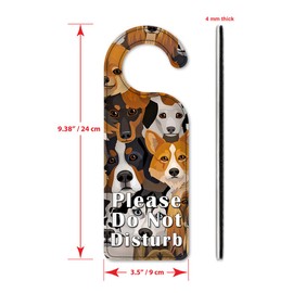 Art Plates Do Not Disturb Door Knob Hanger Sign - Just Dogs