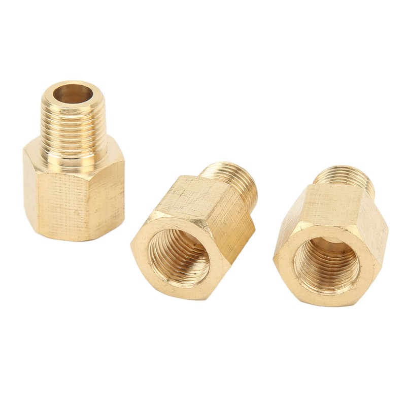 6PCs Brass Pipe Fitting Adapter 1/8 BSPT Female NPT Vehicle