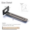 LEOPO 8 Inch 6 Pack Openwork T Shelf Brackets for