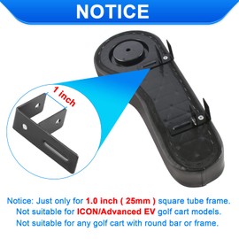 Roykaw Golf Cart Armrest with Cup Holder Compatible with EZGO Club Car Yamaha - Upgrade Support Frame/No Drilling Required - Just Only Fit 1.0" Square Tube Frame