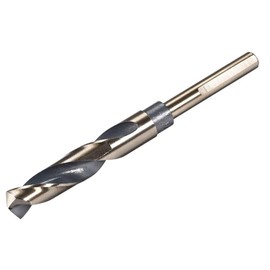 TOP-VIGOR 18.5mm Reduced Shank Twist Drill Bits with 10mm Shank, High Speed Steel 4341 Cutting Diameter Drilling Bits for Stainless Steel Alloy Metal Plastic Wood