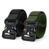Cinturones para hombre, cinturón de nailon militar 2 piezas, cinturón