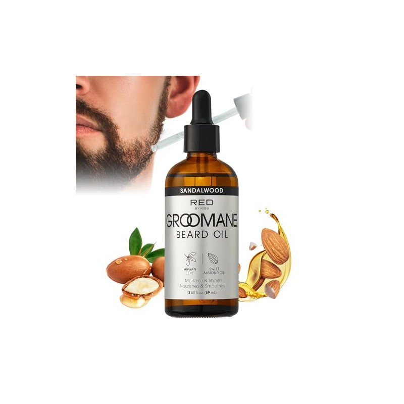 Red by Kiss Aceite Para Barba Groomane, Con Aceite De