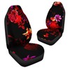Howilath Car Seat Cover Universal Red Hibiscus Flowers Print Hippie