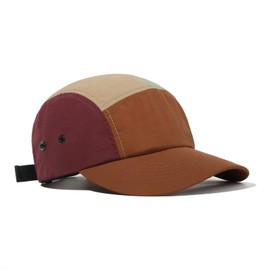 Clakllie 5 Panel Baseball Cap for Men Women Lightweight Running Cap Breathable Summer Cap Quick Drying Trucker Dad Cap Outdoor Golf Hat, ABC01-Brown