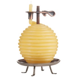 Candle by the Hour 60-Hour Round Candle, Eco-friendly Natural Beeswax with Cotton Wick,Yellow