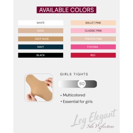 leg elegant 2 Pairs Ballet Tights for School Girls Toddler Kids Footed Dance Tights (Ballet Pink (2 Pairs) 11-13)