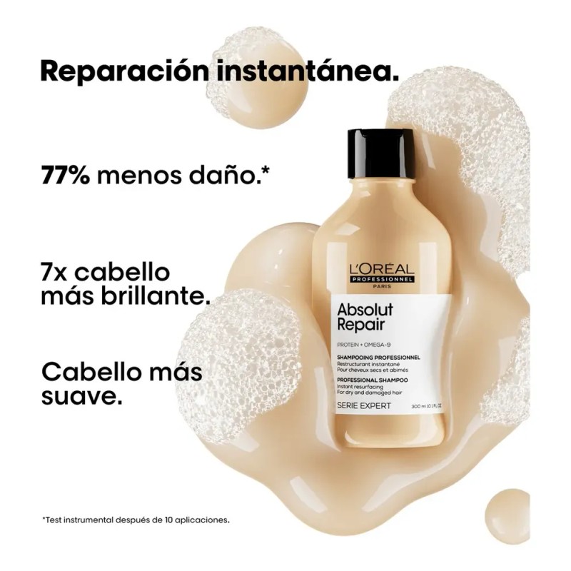 Shampoo L'Oréal Pro Absolut Repair Cabello Muy Dañado 300 ml