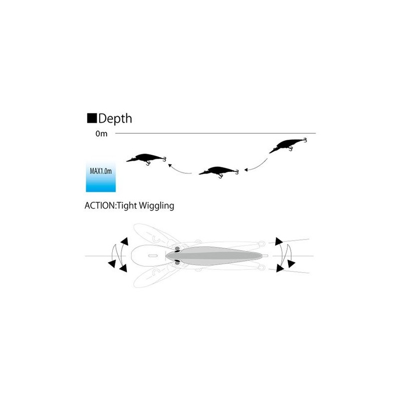 Yo Zuri Eba Shad 50 mm Sinking Lure F755-SHIW (2347)