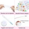 20pcs Mascara Wands Tube Reusable Lash Spoolies Pearl Silver Tube
