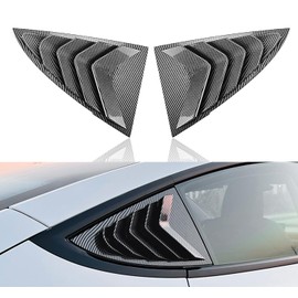AULESSE Rear Side Window Louvers Decoration Compatible with Model 3 Highland 2024 2025 Exterior Decoration Accessories Air Vent Scoop Louvers Carbon Black