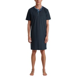 CALIDA Relax Essentials Men's 100% Organic Cotton Nightdress, Dark Sapphire