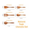 Yhendelion 5 Piece Wooden Spoons for Cooking - Natural Finish