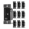 MOES Black Dimmer Light Switches 10pcs, 3 Way & Single