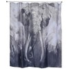 Spirella Anti-Mould Shower Curtain - Anti-Bacterial, Washable, Waterproof, Polyester, "Elephant"
