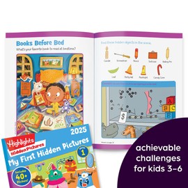 Highlights My First Hidden Pictures 2025 Activity Books for Kids Ages 3-6, 4-Book Set of Travel-Friendly Screen Free Seek and Find Fun with Stickers