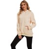 Icibgds Womens Basic Solid Hoodies Casual Oversized Pullover Sweatshirts 2024