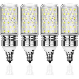 BHCH E12 LED Corn Bulbs, 15W, 6000K Daylight White, 1500LM, Small Edison Screw Bulbs, 120W Incandescent Equivalent, Pack of 4