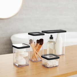 Rotho Loft Storage Jars Set of 3 Loft Plastic (PP) BPA-Free Transparent (21.2 x 11.4 x 23.5 cm)
