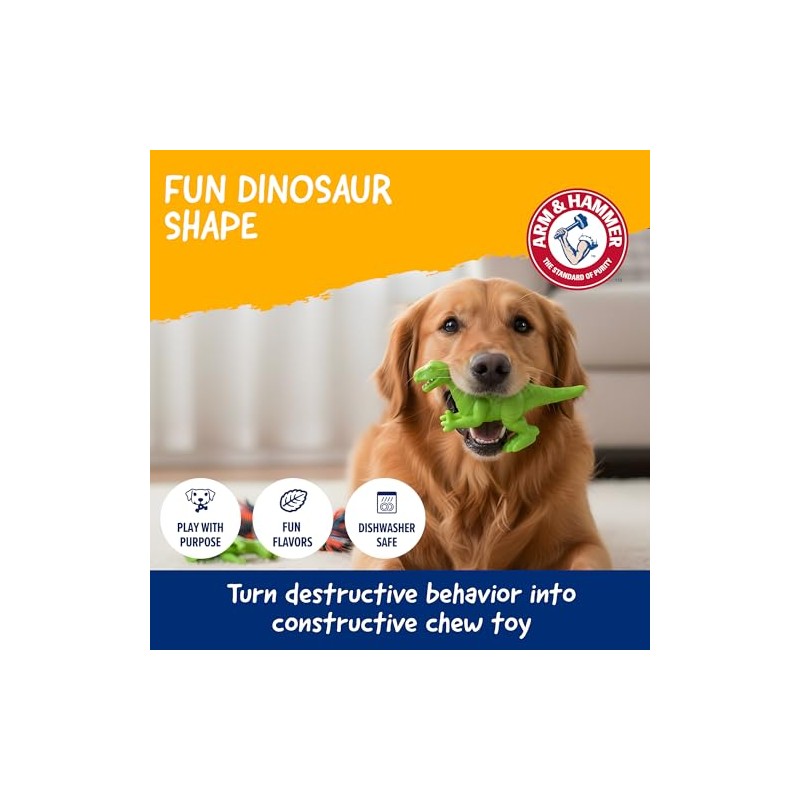 Fetch For Pets Arm Hammer Control de sarro Hueso-Tyrannosaurus Rex