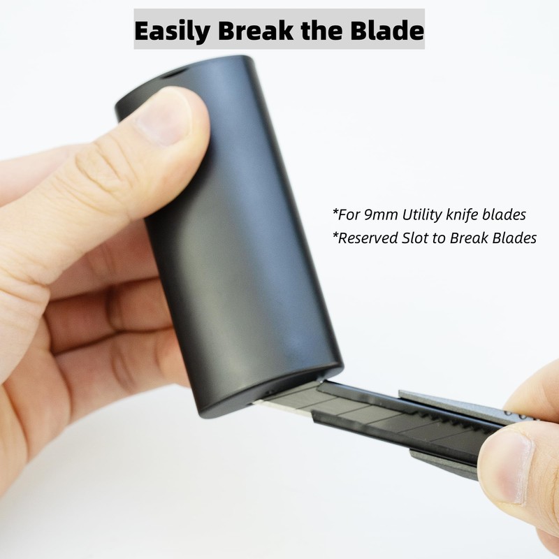2Pcs Black Disposal Containers for Snap-Off Utility Knife 9mm Blade,