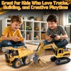 YongnKids 2 Pcs Large Rc Excavator Toy & Dump Truck