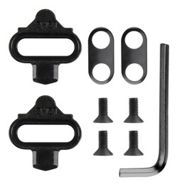 SPD Cleats, Complete Set for Click Pedals, Pedal Plate, Click Pedals, Bike Bicycle Shoe Plate Set with Counter Plate, Shoe Plates, Cleats Pedals for Road Bike, MTB, Indoor Cycling (Set A)