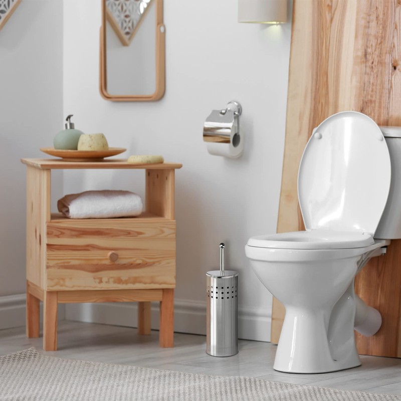 Blue Donuts Toilet Plunger with Holder for Bathroom, Multi Drain