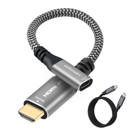 4K HDMI to USB C Cable Adapter, Uni-Directional HDMI Male (Source) to Type-C Female (Display) Converter Connector 4K@60Hz (Thunderbolt 3/4 Compatible) Comes with 1 USB C to C 3.2 Gen2 Cable 4 feet