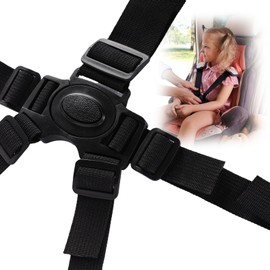 High Chair Harness, Adjustable Replacement High Chair Straps Universal 5 Point Harness Safety Highchair Straps Baby Seat Belt for Children Kid Pram Buggy Pushchair