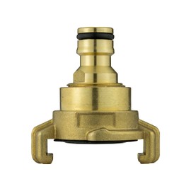 Professional Watering aid GEKA Type Brass Adaptor Claw Fitting to Universal Garden Hose Click Lock Male,Twist and Lock on-Will NOT Blow Off-Ideal for Pressure washers