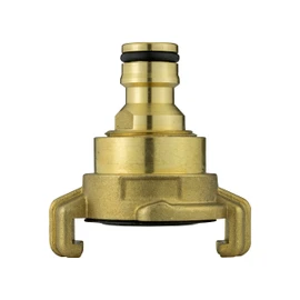 Professional Watering aid GEKA Type Brass Adaptor Claw Fitting to Universal Garden Hose Click Lock Male,Twist and Lock on-Will NOT Blow Off-Ideal for Pressure washers