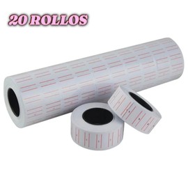 Genérico 20 Rollos con 8000 Piezas Etiquetas Adhesivas de Precio, 22x12 mm, Poliéster, Etiquetas Universales para Etiquetadora MX5500