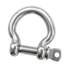12mm (1/2") Marine Grade A4 Stainless Steel Winch D Ring Shackle Dee Lock (Pack of 2)