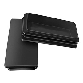 (Set of 8) 2"x 4"OD Rectangular Tube Plug, Non-Slip Plastic Tubing End Cap, Furniture Chair Leg Caps, Chair Insert Glides|Finishing Plug for Chair Table Stool Leg Fence Post Pipe(Black,50x100 mm