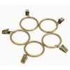 Anawakia 10 Curtain Rings with Metal Clips for Curtains, Clips,