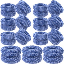 Winsyison 15pcs Cotton Finger Protectors, Elastic Fingertip Bandages for Skin Cracking Wounds Joint Pain, Breathable Finger Cots for Gardening Cooking Painting Carving Projects- Blue