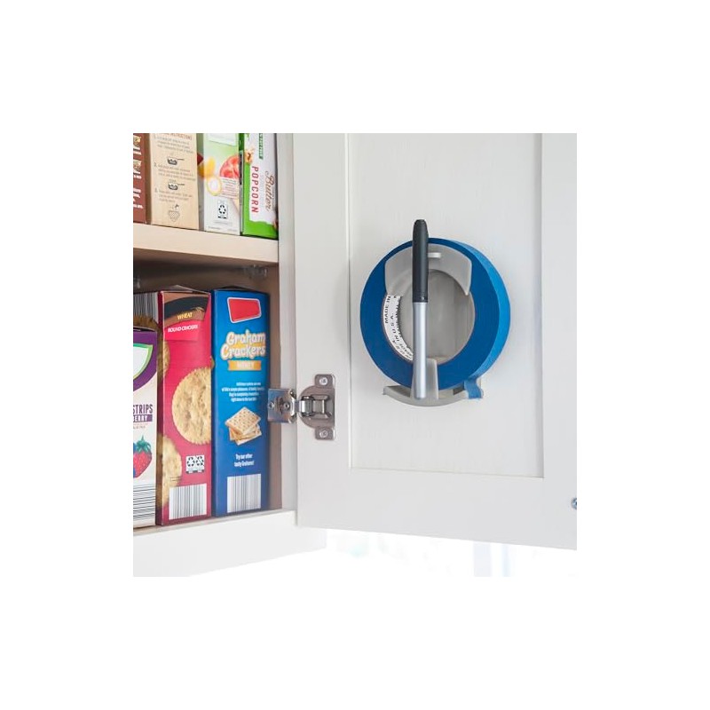 Kitchen Stickin’® Tape Dispenser, Wall-Mounted Tape and Label System (Core