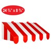 "Beistle 3D Awning Wall Decorations, 2-Count Red and White Striped