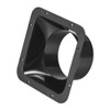 sourcing map Black Duct Connector Square Flange ABS Plastic Air