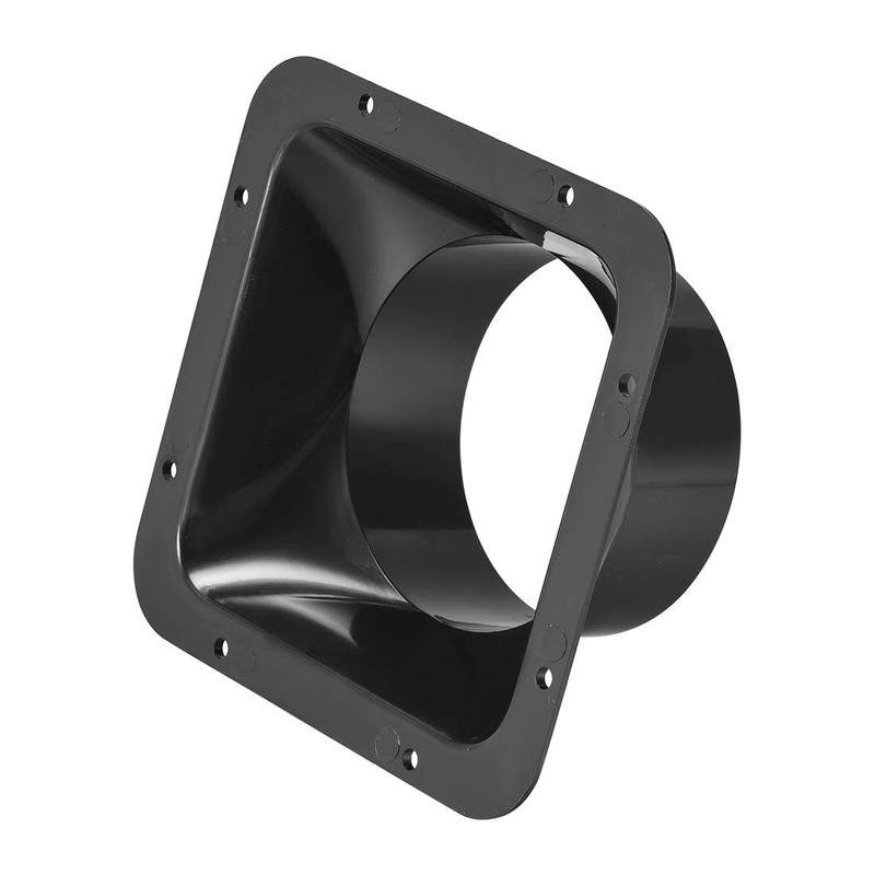 sourcing map Black Duct Connector Square Flange ABS Plastic Air