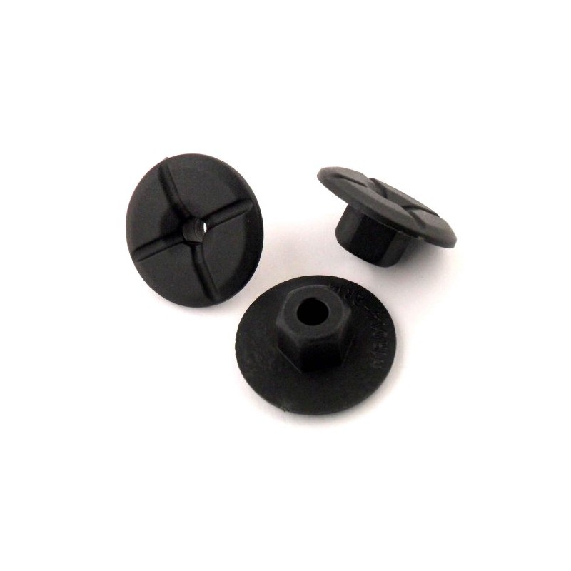Plastic Nylon Nuts x 10 - 4mm hole & large