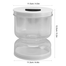 Tarro de Pepinillos de SeparacióN Seca y HúMeda, Dispensador de Kimchi HerméTico de Reloj de de Cocina, LíQuido Separado de los Alimentos, para Pepino en Escabeche, Pera Enlatada, Piña,Platos