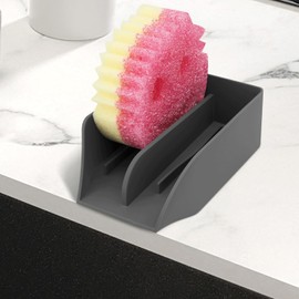 Soporte de esponja de cara sonriente para fregadero, fregadero de cocina con boquilla de drenaje, soporte de esponja, jabonera grande, organizador de fregadero, apto para lavaplatos
