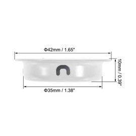 sourcing map Round Air Vents, Fit 1.38" Dia. Hole, Flat Circle Mesh Airflow Louver for Kitchen Cabinet Shoebox Wardrobe, Stainless Steel, White Pack of 5