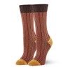 HUE Supersoft Casual Boot Sock, Espresso - Ribbed, One Size
