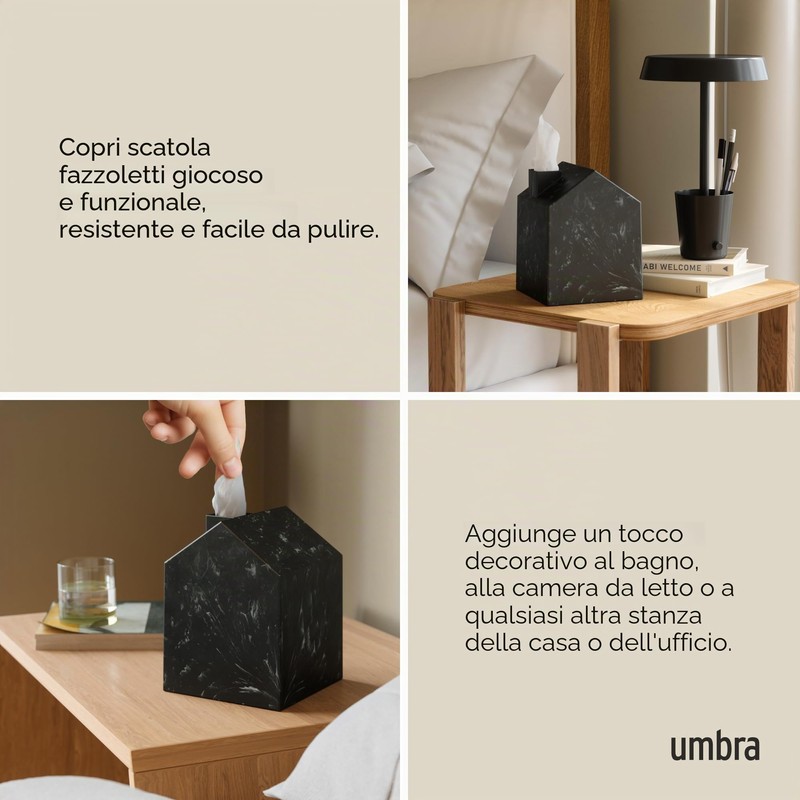 Umbra CASA Copri scatola per fazzoletti – Nero oceano –